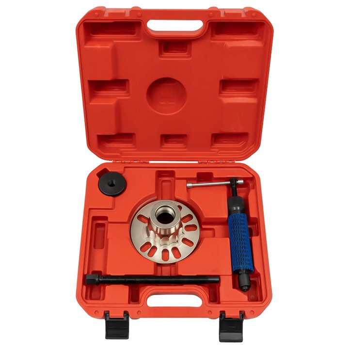 Комплект инструменти за изваждане на лагери, ергономична дръжка, прецизно подравняване, червен, размер на кутията 39x35см