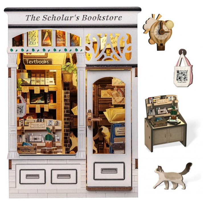 3D-s kirakó, könyvgerinc, The scholar's bookstore, Cutebee, 168 darabos