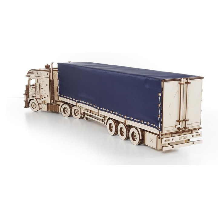 3D-s kirakó, Road King teherautó utánfutó (billenthető), EWA, fa, 286 darabos