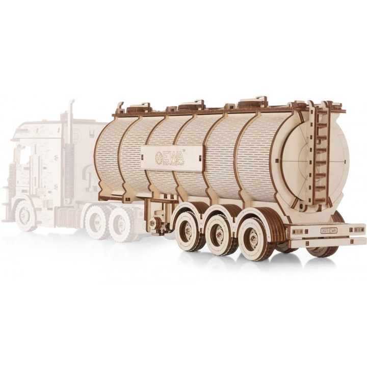 3D-s kirakó, Road King teherautó utánfutó (tartály), EWA, fa, 251 darabos
