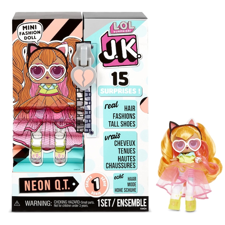 Lol Surprise! 570776E7Caz Jk Mini Divatbaba - 15 Meglepetés, Ruhák És Kiegészítők - Gyűjthető Cikkek - Neon Qt
