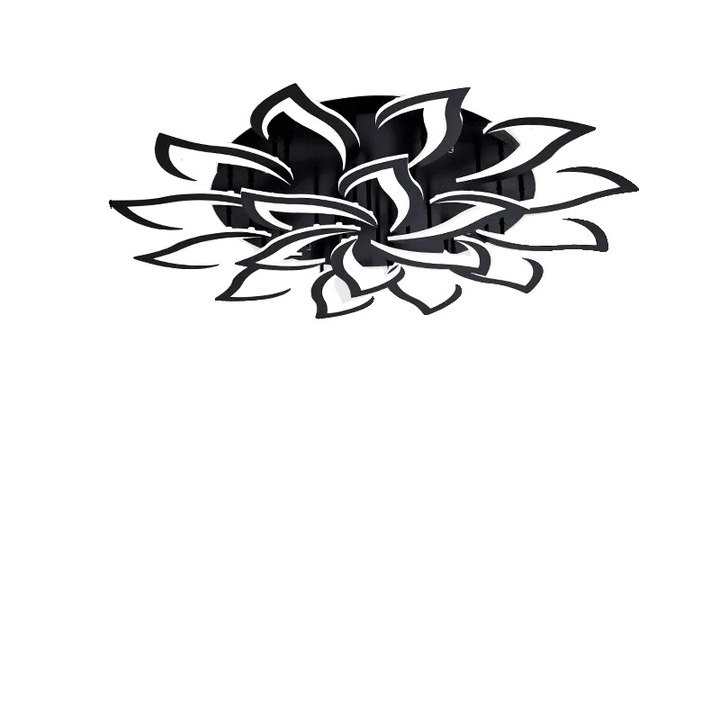 Candelabru de tavan, Fier, 18 lumini, Negru