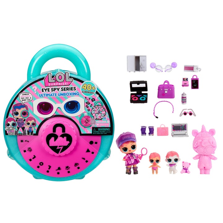 Lol Surprise! Разопаковане Ultimate Series Eye Spy - Включва 3 Ексклузивни Кукли, Гигантска Опаковка Със Заключване И Над 40 Изненади За Откриване