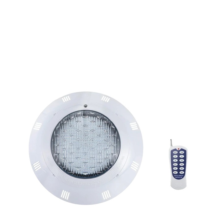LED лампа за басейн, водоустойчива IP68, 36W, 7 цвята, дистанционно управление