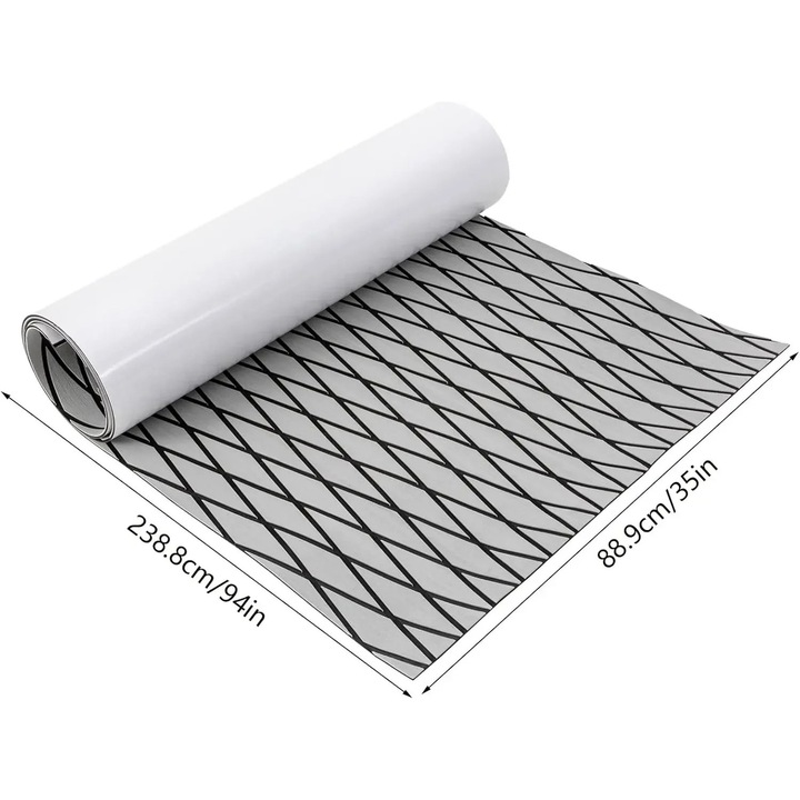 Covor punte din spuma EVA, antiderapant, gri, 94x35in