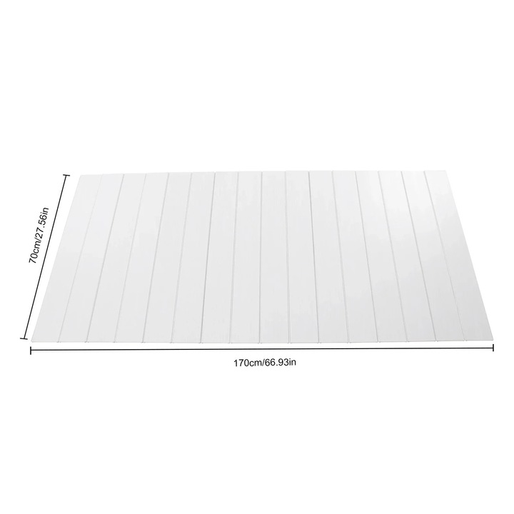 Capac cada, Placa pliabila pentru cada, Impermeabila, antipraf, izolant termic, PVC, Sarcina maxima 5 kg, Alb