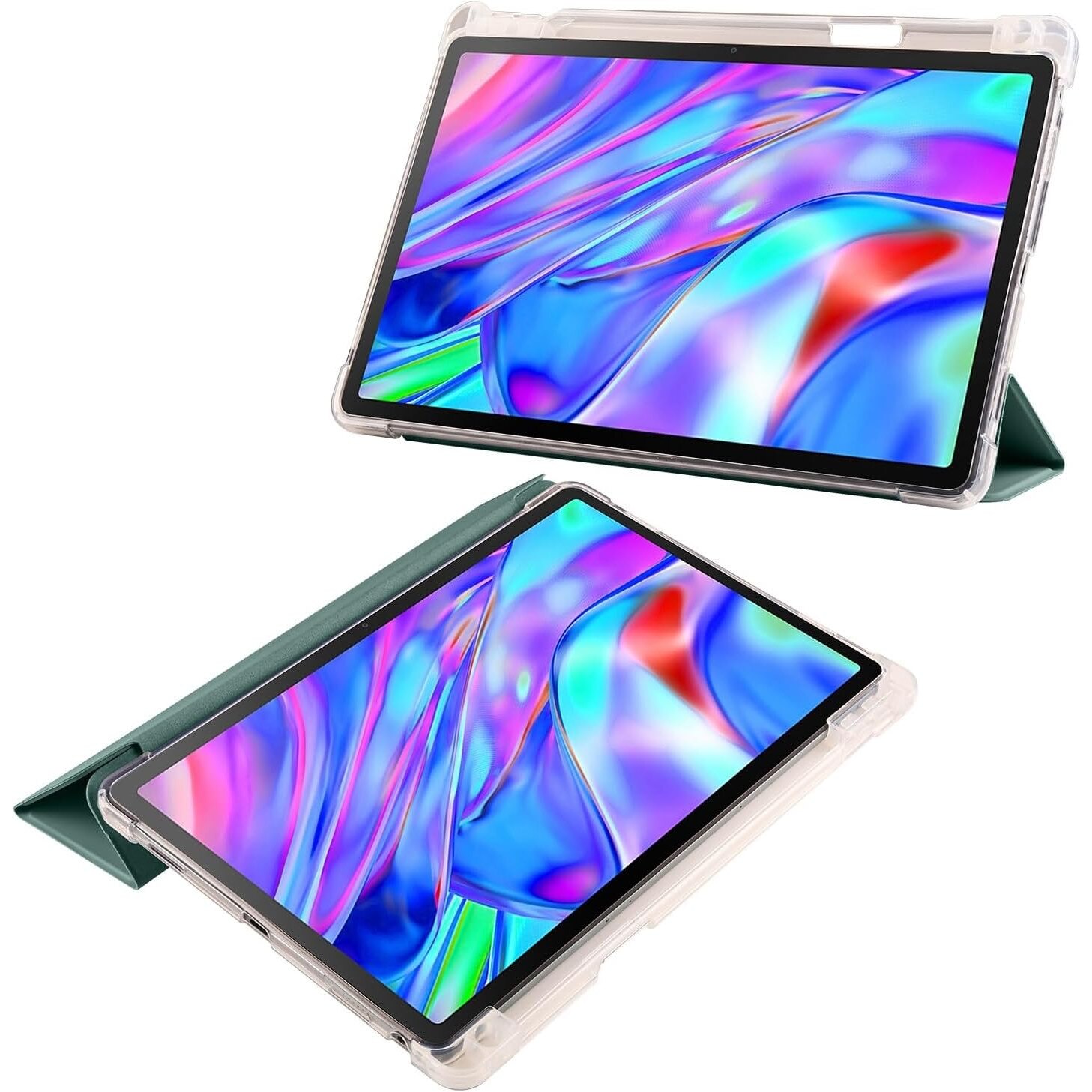 Husa premium Sigloo pentru Lenovo Tab M10 Plus, suport Smart Pen, Verde Pin, 10.6"