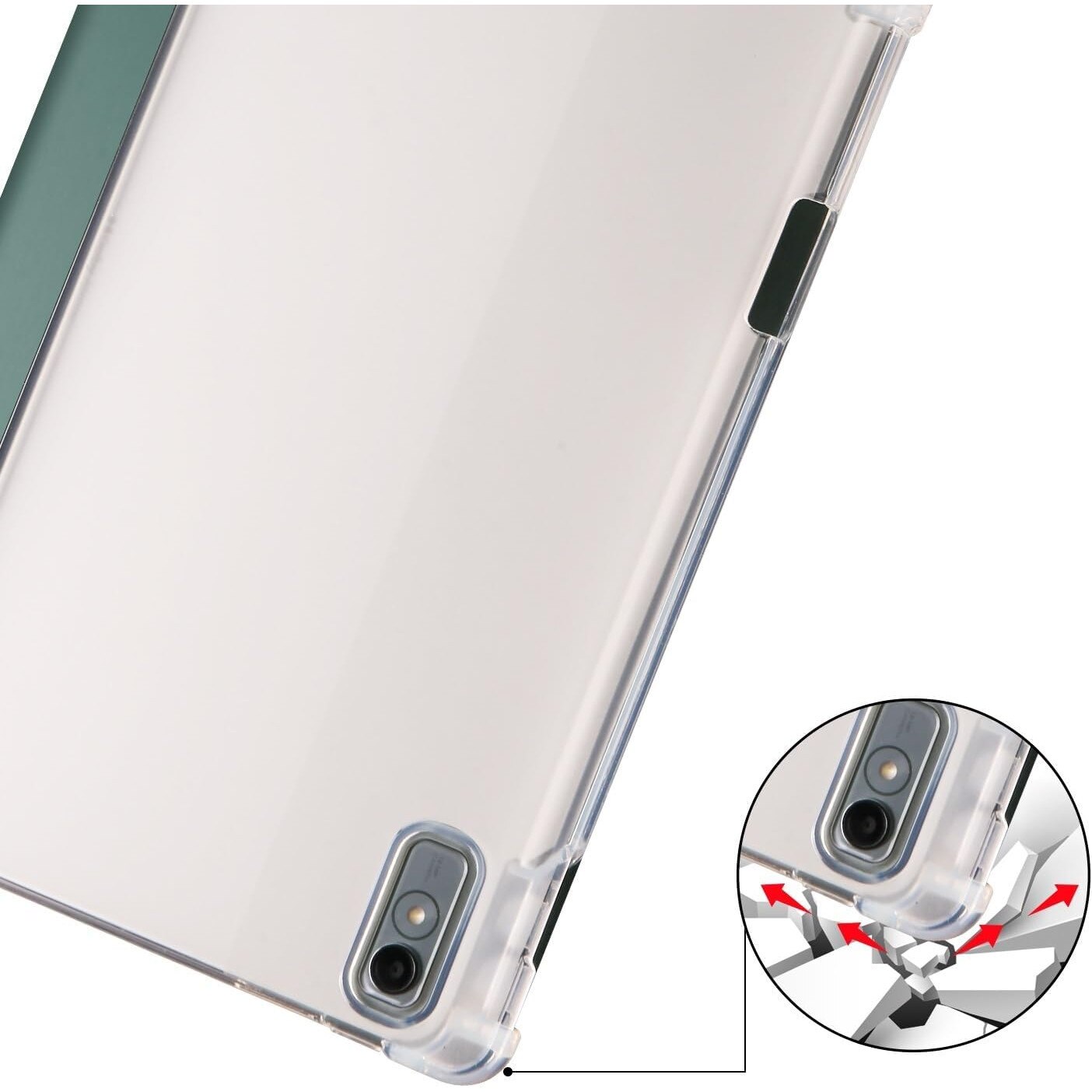 Husa premium Sigloo pentru Lenovo Tab M10 Plus, suport Smart Pen, Verde Pin, 10.6"