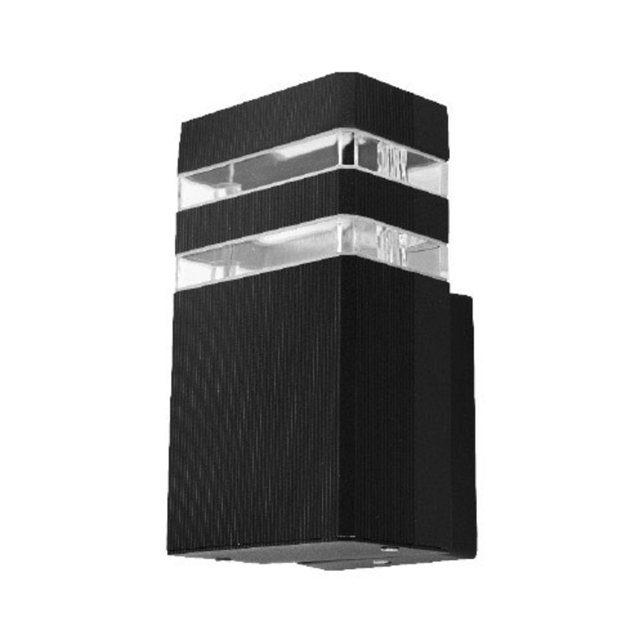 Lampa De Perete Negru Ip54 1XGu5.3 Alu.+Pc 100*110*200Mm, Klaus KE46411 (20)