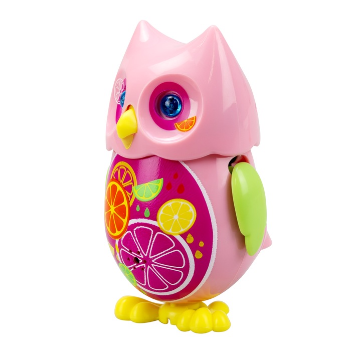 Mini Hoot, interaktív játékszett, rózsaszín, 4,5x5x7,5cm