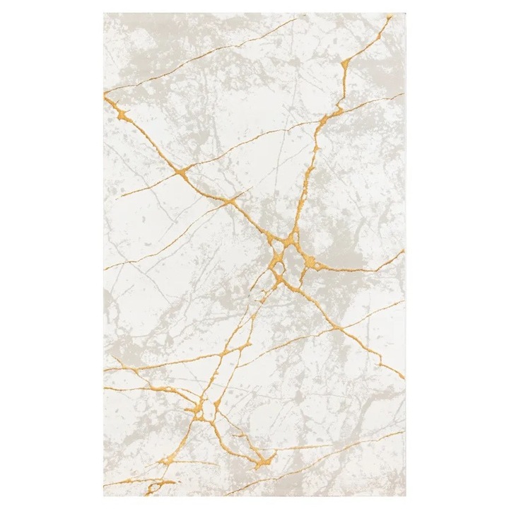 Covor Marmo, Modern, 150x230 CM, Culoare Auriu/Bej, Cod: 40728A