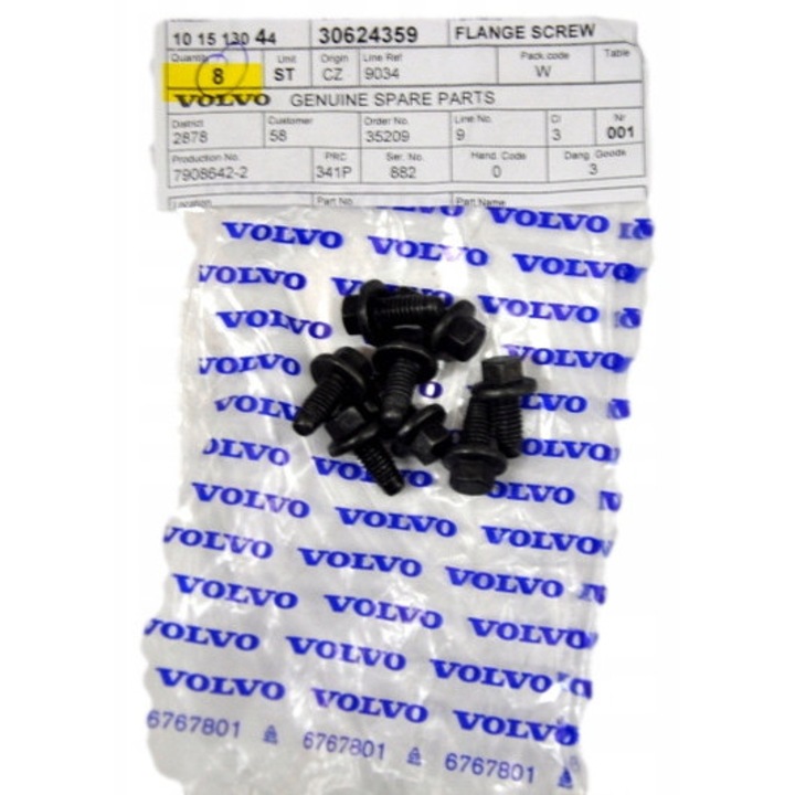 Csuklópánt csavar motorháztetőhöz Volvo XC90 XC60 M6x10, 30624359