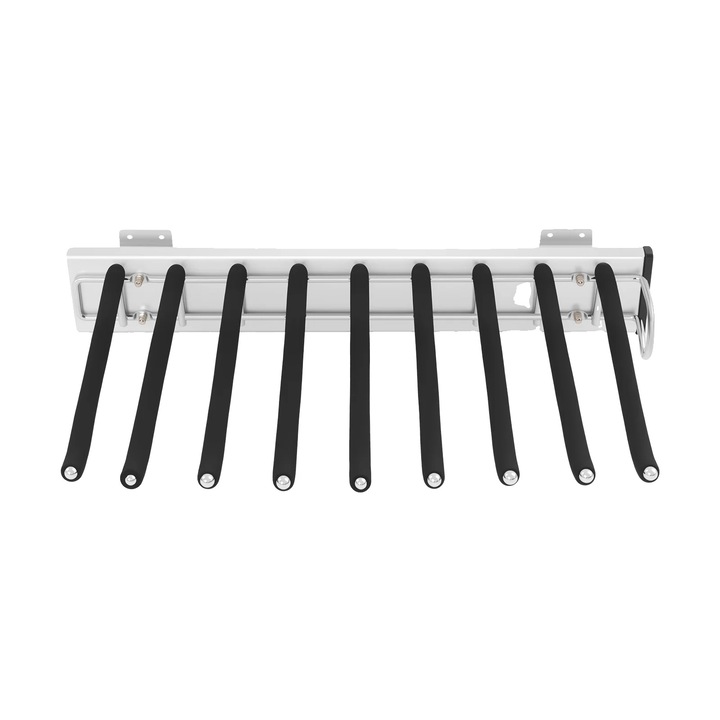 Umeras pentru pantaloni, 9 tije, solutie de economisire a spatiului, negru, 46x32.5cm