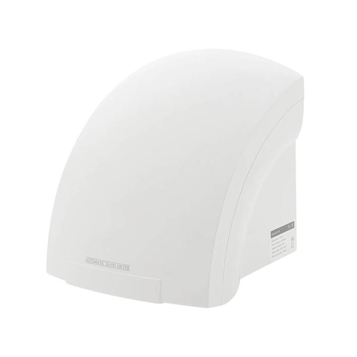 Сушилня за ръце, бяла, 1200W, бързо сушене, стенен монтаж