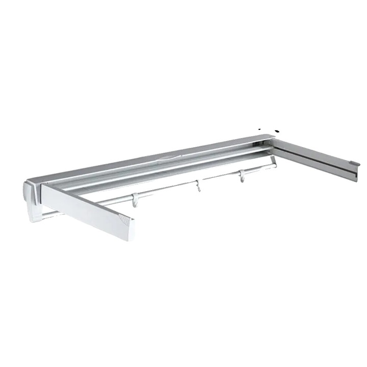 Uscator rufe pliabil, design montat pe perete, alb, 85.5x6x10.7cm, suporta pana la 2kg per bara