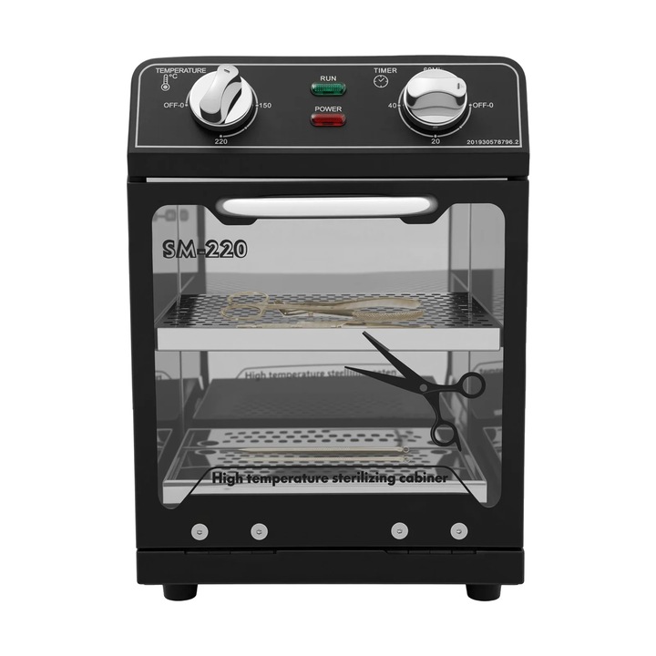 Sterilizator UV, 600W, capacitate 8L, negru, dimensiuni 22x21x31.5cm
