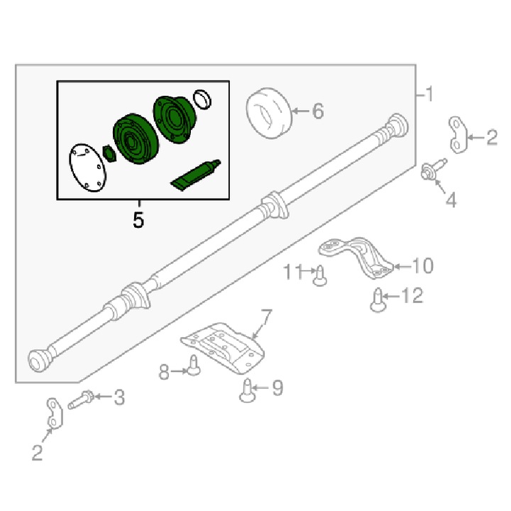 Kardántengely csukló Volvo, XC90 (2016-), S90 V90 (2017-), XC60 (2018-), S60 V60 (2019-), 31492442 OE, új, eredeti