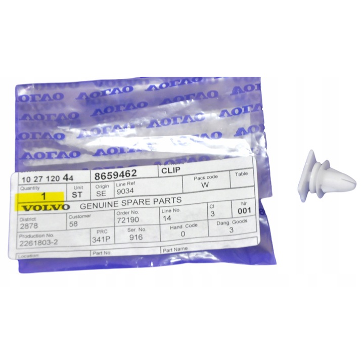 Volvo XC90 alkatrész, külső küszöb díszléc rögzítő klipsz, eredeti, új, 8659462