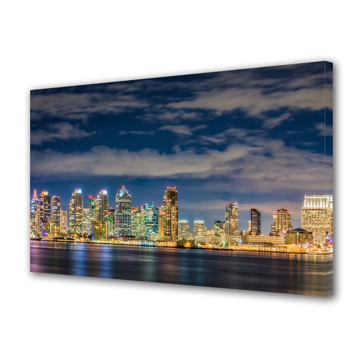 Tablou VarioView MoonLight Fosforescent Luminos in Urban Orase San Diego, 20 x 30 cm