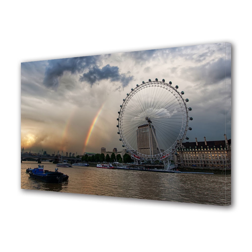 Tablou VarioView MoonLight Fosforescent Luminos in Urban Orase Curcubeu in Londra, 40 x 60 cm