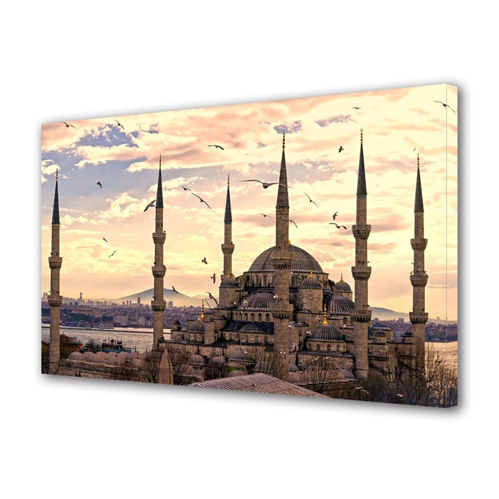 Tablou VarioView MoonLight Fosforescent Luminos in Urban Orase Moscheea Sultan Ahmed Istanbul, 20 x 30 cm