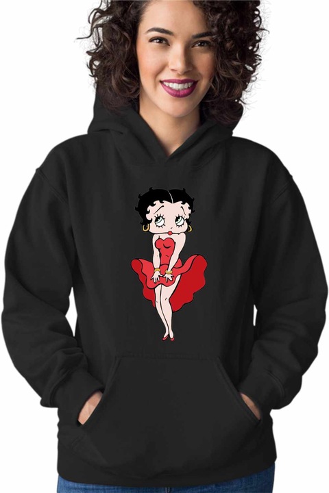 Hanorac Femei Betty Boop Rochie Marilyn Monroe, Negru