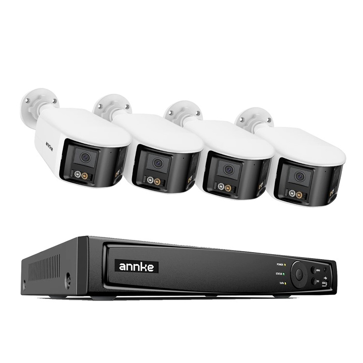 Kit Supraveghere 8CH, 4K Ultra HD, Audio Bidirectional, 8 Camere, 35x20x15cm