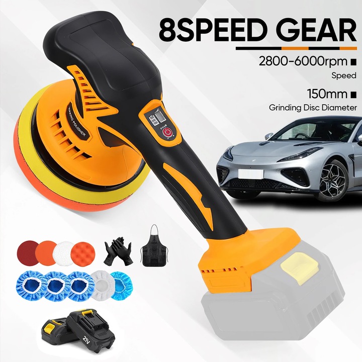 Masina de slefuit electrica, 8 viteze, 2 baterii