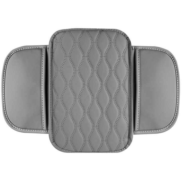 Husa cotiera auto OptimStar, piele ecologica, impermeabila, 31x20cm, Gri