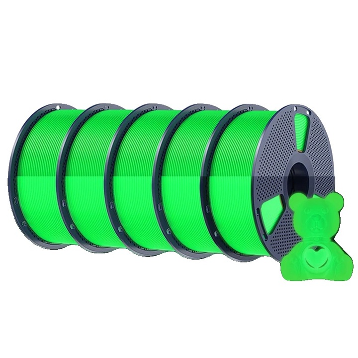 Filament 3D, világoszöld, 1.75mm, 1kg, PETG