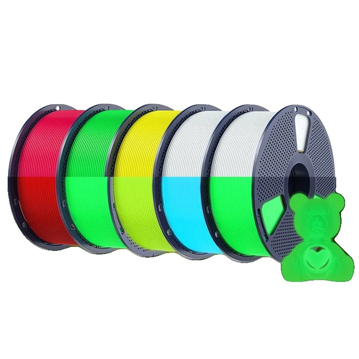 Filament 3D, sötétben világító, nagy ütésállóság, többszínű, 1.75mm, 1kg