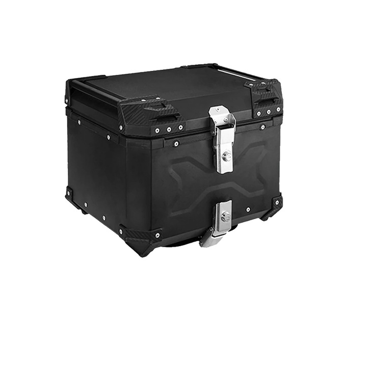 Portbagaj pentru motocicleta, 45L, impermeabil, durabil, negru, set