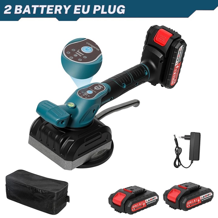 Slefuitoare pentru nivelarea placilor, vibratie ajustabila, functionare fara fir, albastra