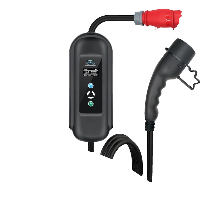Incarcator electric portabil, 11KW, set, tip 2, dimensiuni compacte, rezistent la intemperii, 4.5kg