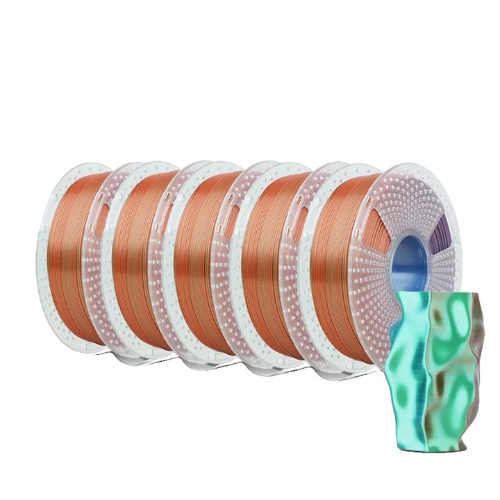 Filament 3D, Orange, Albastru, Verde, 1.75mm, 1kg