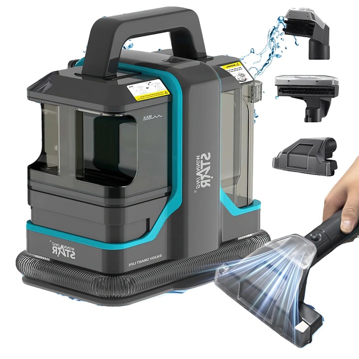 Hordozható szőnyegtisztító porszívó, nagy szívóerő, 1500 ml-es tiszta víztartály, EU-11Kpa -1041