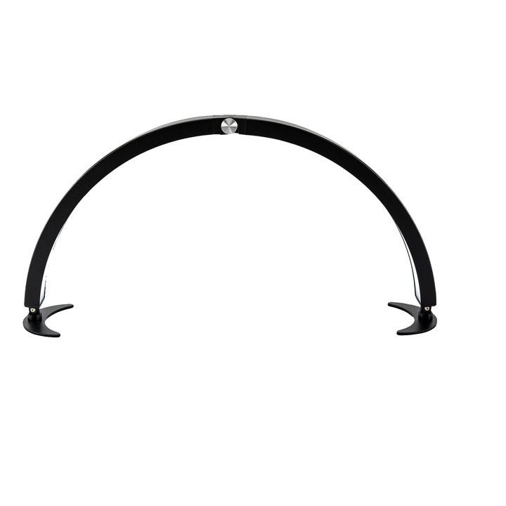 Lampa pentru birou manichiura, forma semiluna, iluminare LED, neagra, 40W
