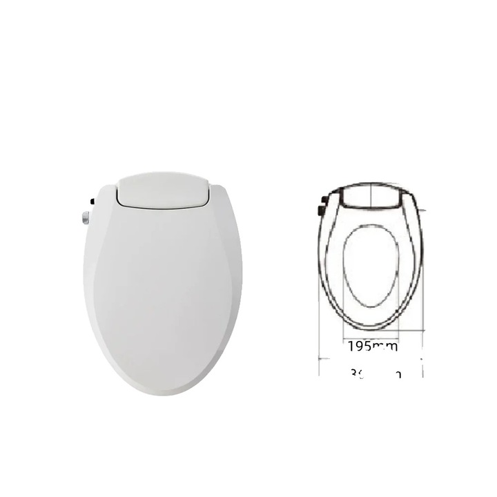 Capac de toaleta V, duza auto-curatare, ajustare presiune apa, dimensiuni standard