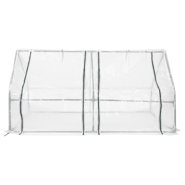 Sera Mini, Design Compact, Fereastra Rulanta, Verde si Alb, 100x50x150cm