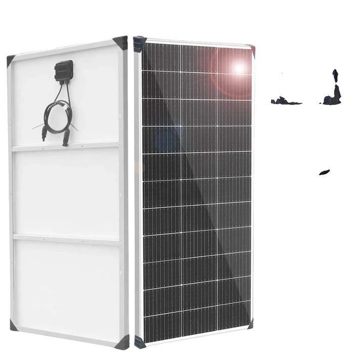 Panou solar monocrystalline 300W set 2 bucati, 150W, eficienta 21%, dimensiuni 1045x550x25mm