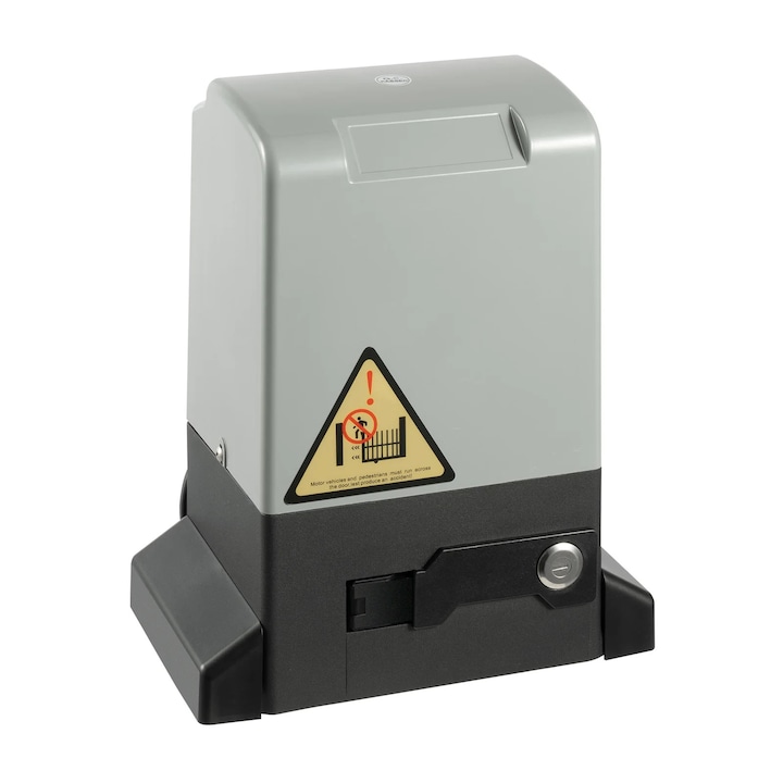 Motor pentru poarta culisanta, automat electric, 370 W, pana la 600 kg, 6x cremaliere, telecomenzi, gri inchis
