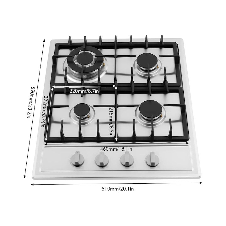 Plita cu inductie, Electrolux, Ceramica, 56x49x4.4 cm, Negru