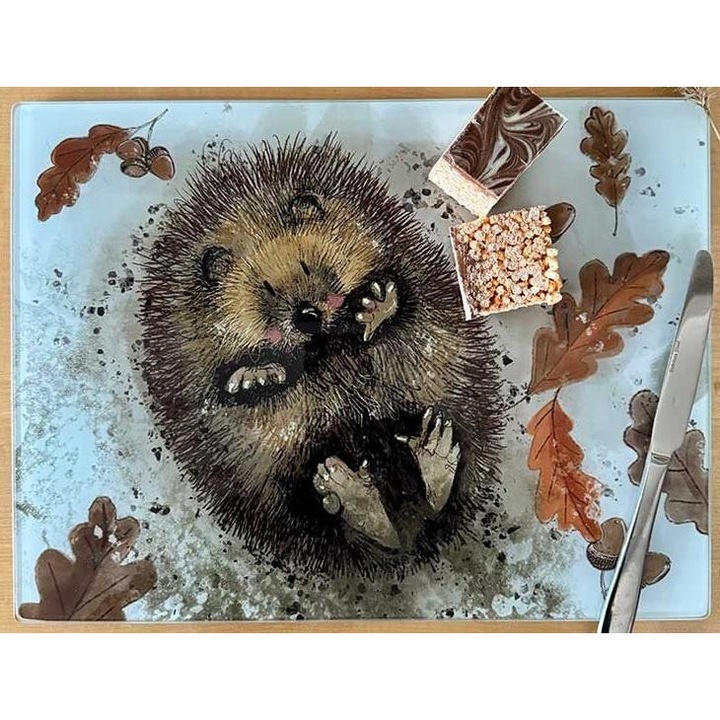 Konyhai tálca, Alex Clark, üveg, 30x40x0,5cm