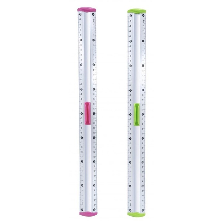 Alumínium vonalzó ceruzatartóval 40cm, többszínű