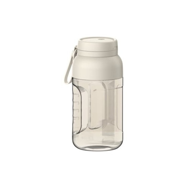 Storcator portabil wireless, capacitate mare 1200ml, cu un singur pahar, capac dublu, alb