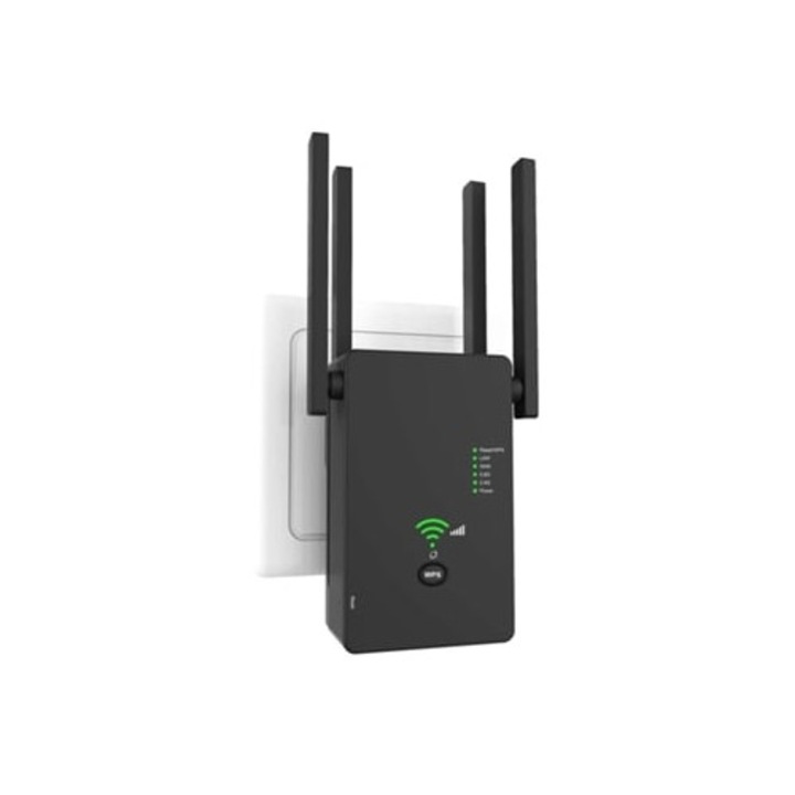 Repetor Wifi Dual Band Ac1200, Adaptor wireless, acoperire 2,640mp, 25 dispozitive
