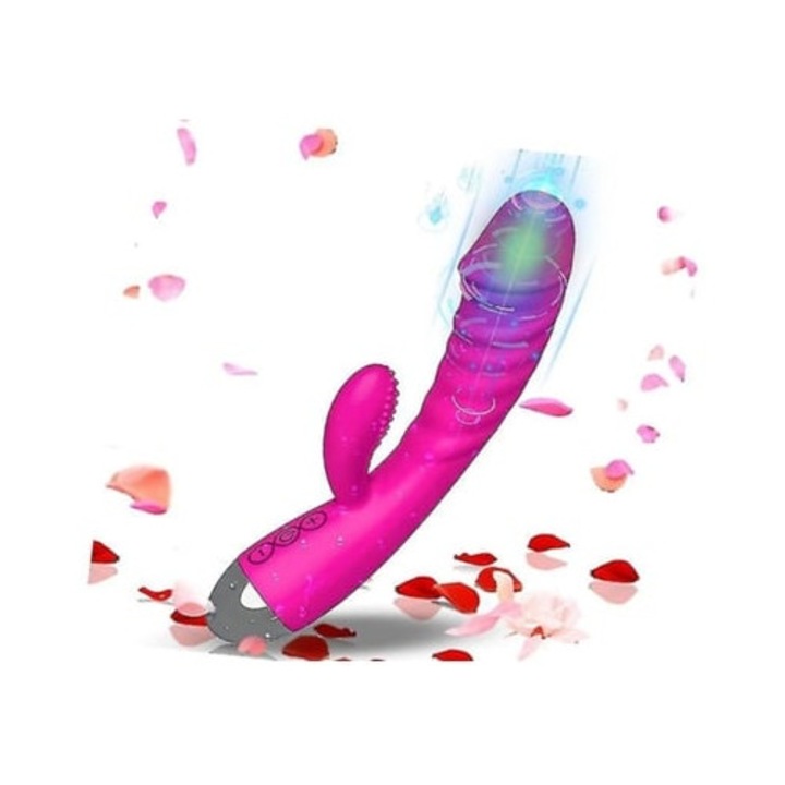 Vibrátor, USB-ről újratölthető, felnőtteknek, rózsaszín