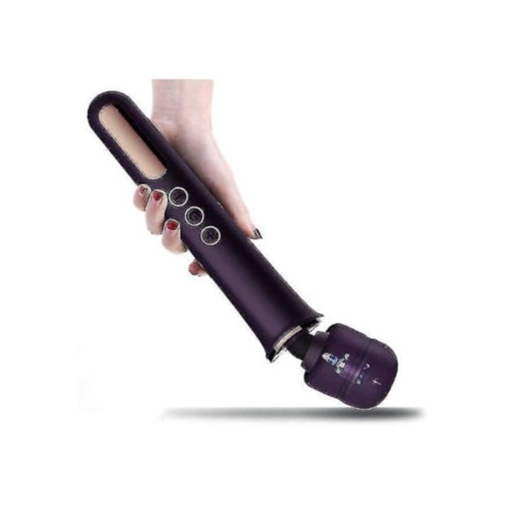 Hordozható vezeték nélküli vibrátor, 50 mód, elektromos, USB újratölthető, fekete