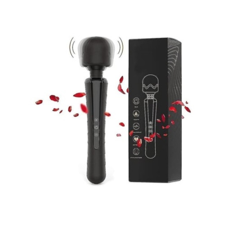 Vezeték nélküli vibrátor, fekete, relaxációhoz