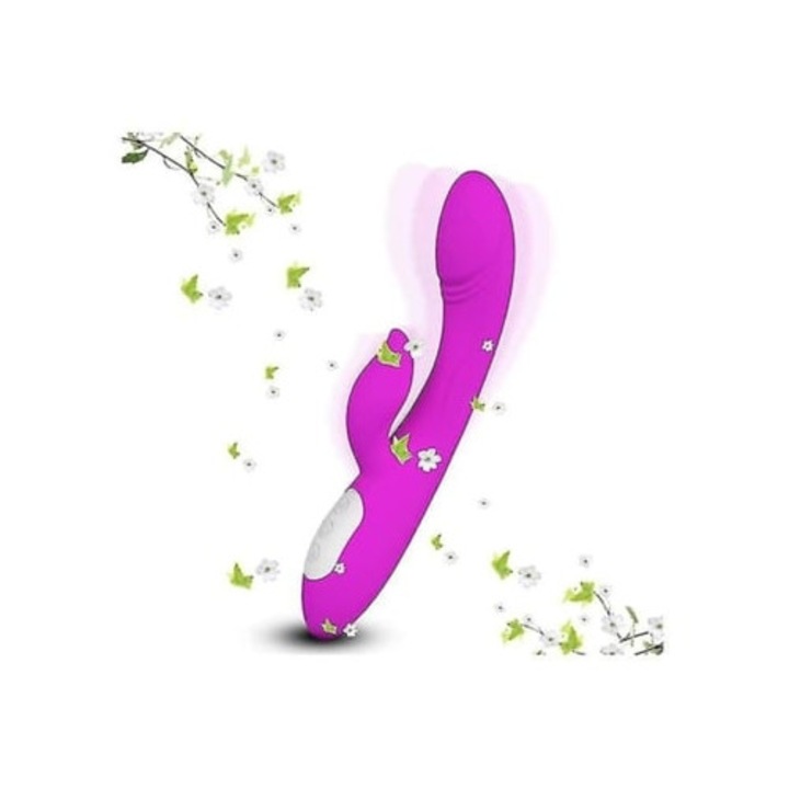 Hordozható szilikon vibrátor, 12 masszázsfrekvencia, újratölthető, stresszcsökkentésre